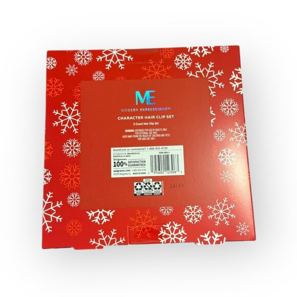Modern Expressions Character Hair Clip Set – Holiday Edition (5 Count) - Picture 2 of 2